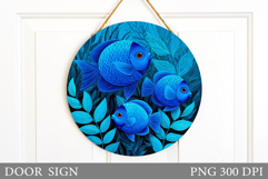 Fish Door Sign Sublimation. Fish Sublimation Product Image 1