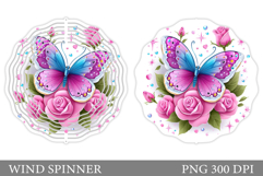 Butterfly Wind Spinner. Butterfly Flowers Wind Spinner Product Image 1