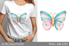 Butterfly Sublimation. Butterfly T-Shirt Sublimation Product Image 1