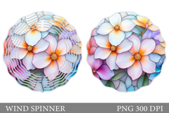 Wildflowers Wind Spinner. Floral Wind Spinner Sublimation Product Image 1