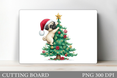 Christmas Dog Cutting Board. Christmas Cutting Board Design Product Image 1