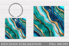 Abstraction Keychain Design. Keychain Sublimation Product Image 1