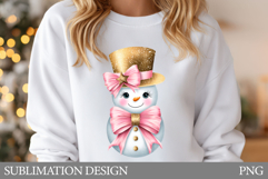 Cute Snowman Sublimation. Snowman T-Shirt Sublimation Product Image 1