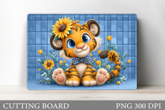 Cute Tiger Kitchen Cutting Board. Tiger Cutting Board Design Product Image 1