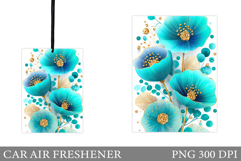 Floral Car Air Freshener. Flowers Car Air Freshener Design Product Image 1