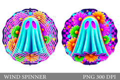 Cute Ghost Wind Spinner Design. Cute Halloween Wind Spinner Product Image 1