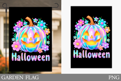 Halloween Garden Flag Design. Halloween Pumpkin Garden Flag Product Image 1