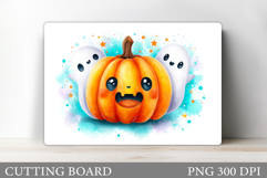 Cute Pumpkin Cutting Board. Halloween Cutting Board Design Product Image 1