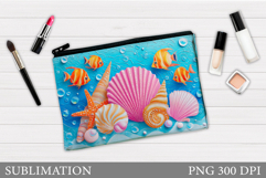 Fish Makeup Bag Design. Sea Cosmetics Bag Sublimation Product Image 1