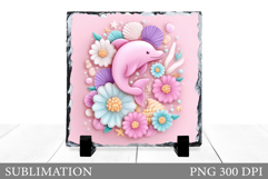 Dolphin Sublimation. Dolphin Slate Sublimation Product Image 1