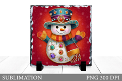 Snowman Slate Design. Cute Snowman Sublimation Product Image 1