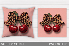 Cherry Pillow Design. Cherry Sublimation Product Image 1