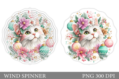 Christmas Cat Wind Spinner. Christmas Wind Spinner Design Product Image 1