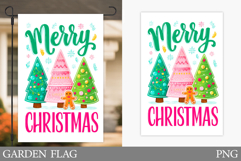 Christmas Tree Garden Flag. Christmas Garden Flag Design Product Image 1