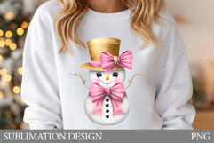 Cute Snowman Sublimation. Snowman T-Shirt Sublimation Product Image 1