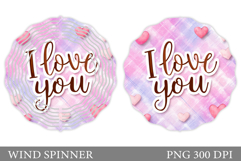 Love Wind Spinner Design. Valentines Wind Spinner Product Image 1