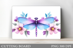 Dragonfly Cutting Board Design. Dragonfly Sublimation Product Image 1