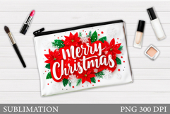 Merry Christmas Cosmetics Bag. Christmas Tree Makeup Bag Product Image 1