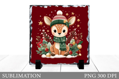 Christmas Deer Sublimation. Christmas Deer Slate Design Product Image 1