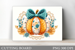Pumpkin Cutting Board Design. Pumpkin Kitchen Cutting Board Product Image 1