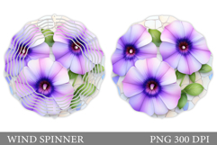 Floral Wind Spinner Sublimation. Flowers Wind Spinner Design Product Image 1