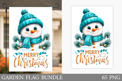 Cute Snowman Garden Flag. Christmas Garden Flag Design Product Image 1