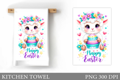 Easter Lamb Kitchen Towel. Easter Kitchen Towel Design Product Image 1
