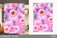 Floral Garden Flag Design. Flowers Garden Flag Sublimation Product Image 1