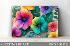 Floral Cutting Board Design. Flowers Cutting Board Product Image 1