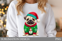 Christmas Dog T-Shirt Design. Christmas Sublimation Product Image 1