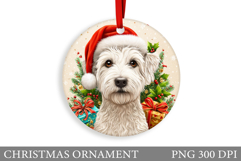 Cute Dog Christmas Ornament. Christmas Ornament Design Product Image 1