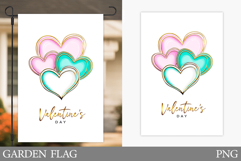 Valentine Garden Flag Design. Valentines Heart Garden Flag Product Image 1