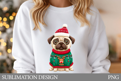 Christmas Dog T-Shirt Design. Christmas Sublimation Product Image 1