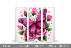 Butterfly Tumbler Sublimation. Butterfly Sublimation Product Image 1