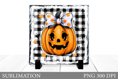 Halloween Pumpkin Slate Design. Halloween Sublimation Product Image 1