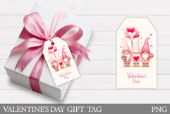 Valentines Gnome Gift Tags. Valentine Gift Tag Printable Product Image 1