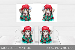 Christmas Dog Mug Design. Christmas Mug Sublimation Product Image 1