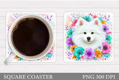 Cute Dog Coaster Sublimation. Cute Dog Sublimation Product Image 1