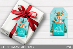 Christmas Deer Gift Tag . Christmas Gift Tag Printable Product Image 1