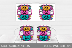 Halloween Mug Wrap Design. Halloween Mug Sublimation Product Image 1