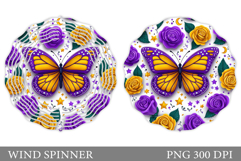 Butterfly Wind Spinner. Butterfly Flowers Wind Spinner Product Image 1