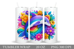 Dolphins Tumbler Design. Dolphin Tumbler Sublimation Product Image 1