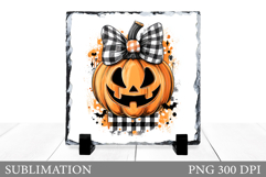 Halloween Pumpkin Slate Design. Halloween Sublimation Product Image 1