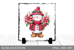 Snowman Slate Design. Cute Snowman Sublimation Product Image 1