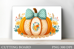Fall Pumpkin Cutting Board. Fall Kitchen Cutting Board Product Image 1