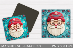 Santa Claus Magnet Design. Christmas Magnet Sublimation Product Image 1
