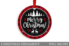 Christmas Ornament Sublimation. Merry Christmas Ornament Product Image 1