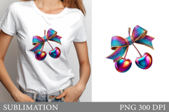 Cherry T-Shirt Design. Cherry Sublimation Product Image 1