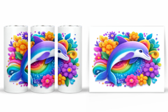 Dolphins Tumbler Design. Dolphin Tumbler Sublimation Product Image 2