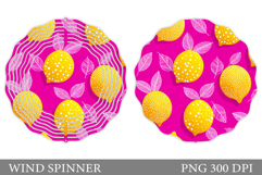 Lemons Wind Spinner Design. Lemons Sublimation Product Image 1